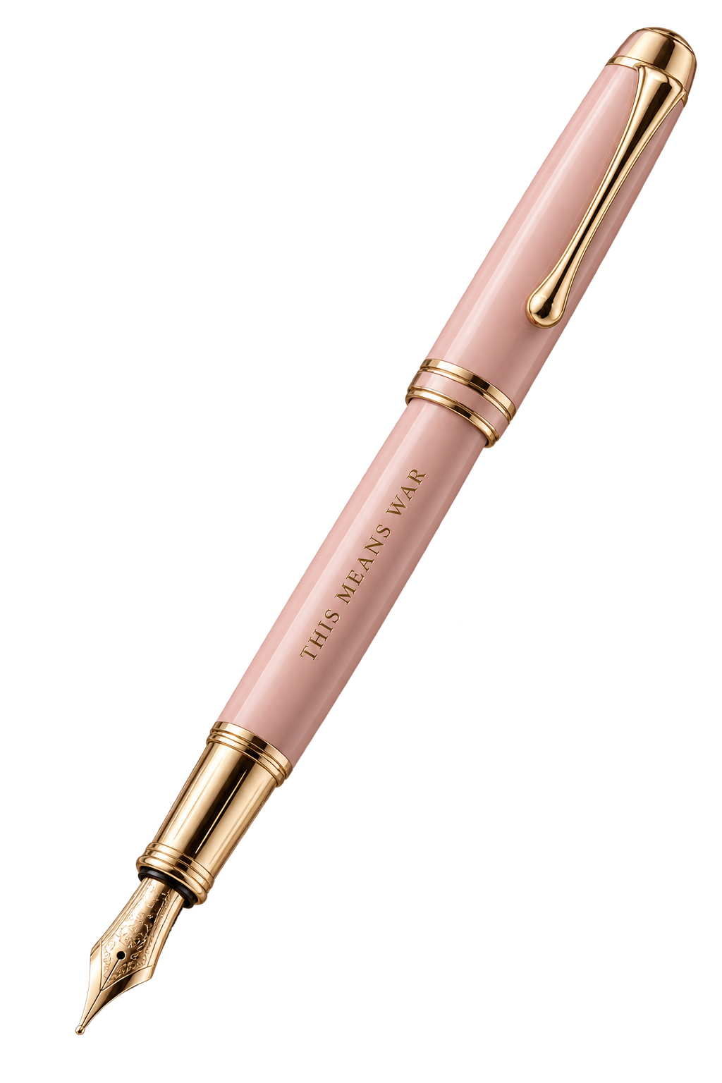Pink ink pen engraved This Means War